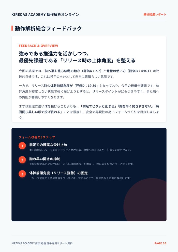 解析レポート PAGE 04 重点課題＆実践目標